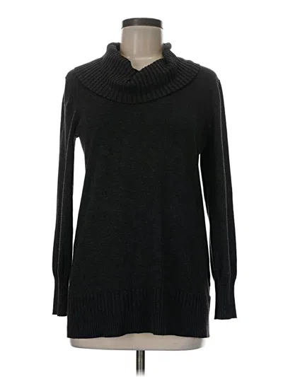 Pre-owned Cable & Gauge Turtleneck Sweater In Black