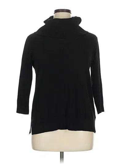 Pre-owned Cable & Gauge Turtleneck Sweater In Black