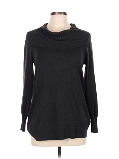 Pre-owned Cable & Gauge Turtleneck Sweater In Black