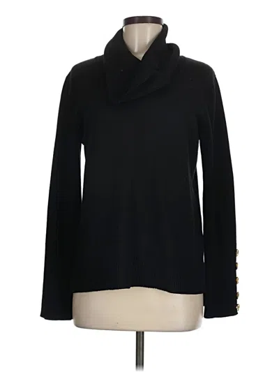 Pre-owned Cable & Gauge Turtleneck Sweater In Black