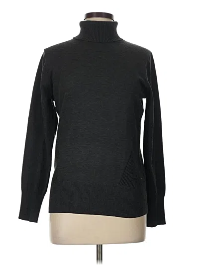 Pre-owned Cable & Gauge Turtleneck Sweater In Black