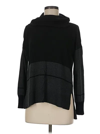 Pre-owned Cable & Gauge Turtleneck Sweater In Black