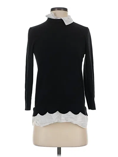 Pre-owned Cable & Gauge Turtleneck Sweater In Black