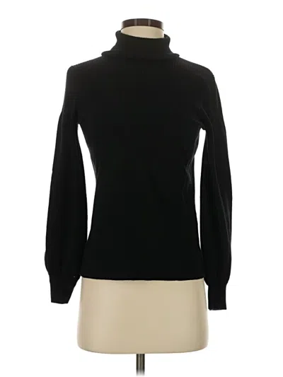 Pre-owned Cable & Gauge Turtleneck Sweater In Black