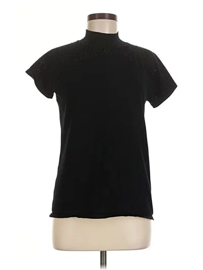 Pre-owned Cable & Gauge Turtleneck Sweater In Black