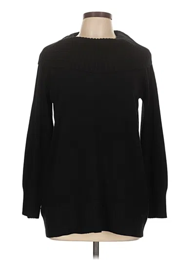 Pre-owned Cable & Gauge Turtleneck Sweater In Black