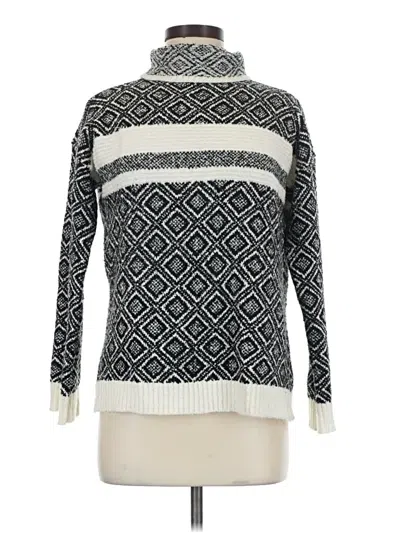 Pre-owned Cable & Gauge Turtleneck Sweater In Black