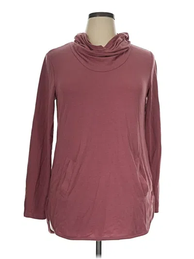 Pre-owned Cable & Gauge Turtleneck Sweater In Burgundy