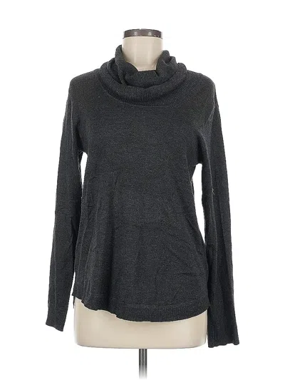 Pre-owned Cable & Gauge Turtleneck Sweater In Gray