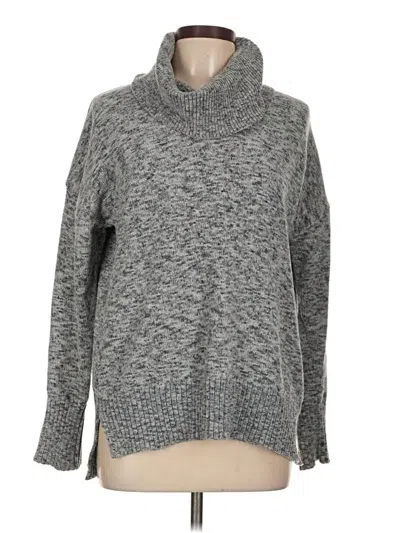 Pre-owned Cable & Gauge Turtleneck Sweater In Gray