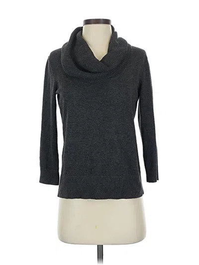 Pre-owned Cable & Gauge Turtleneck Sweater In Gray