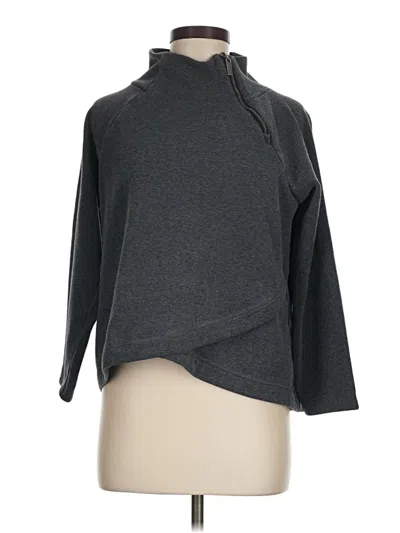 Pre-owned Cable & Gauge Turtleneck Sweater In Gray