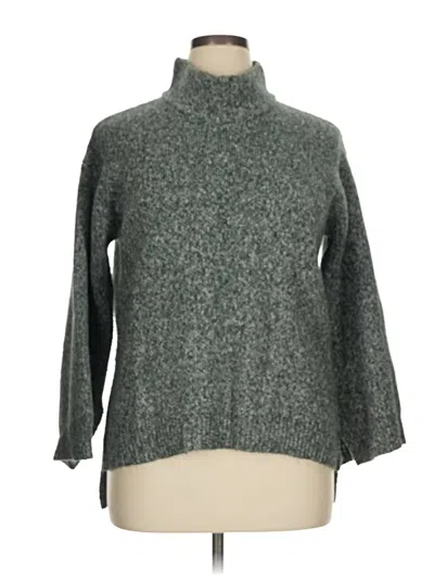 Pre-owned Cable & Gauge Turtleneck Sweater In Gray