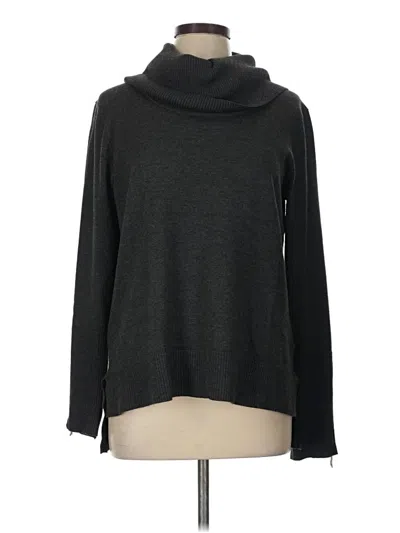 Pre-owned Cable & Gauge Turtleneck Sweater In Gray