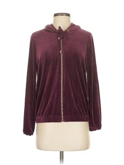 Pre-owned Cable & Gauge Zip Up Hoodie In Burgundy