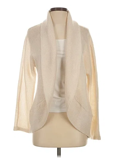 Pre-owned Cable + Row Cardigan Sweater In White