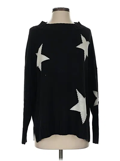 Pre-owned Cable Stitch Pullover Sweater In Black