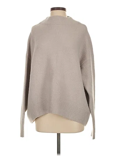 Pre-owned Cable Stitch Turtleneck Sweater In Gray