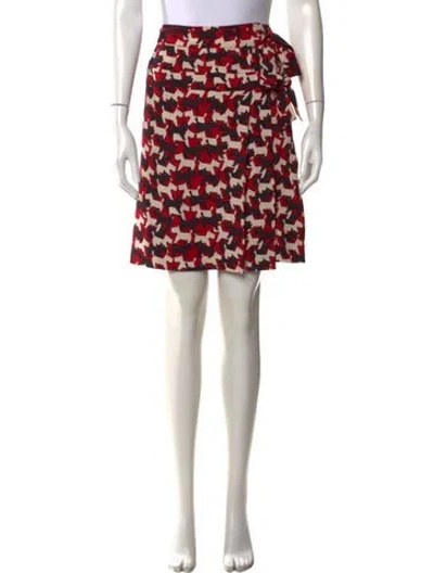 Pre-owned Cacharel Graphic Print Mini Skirt In Red