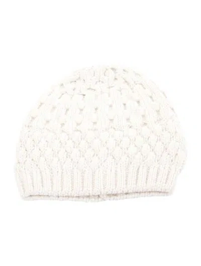 Pre-owned Cacharel Knitted Beanie In White