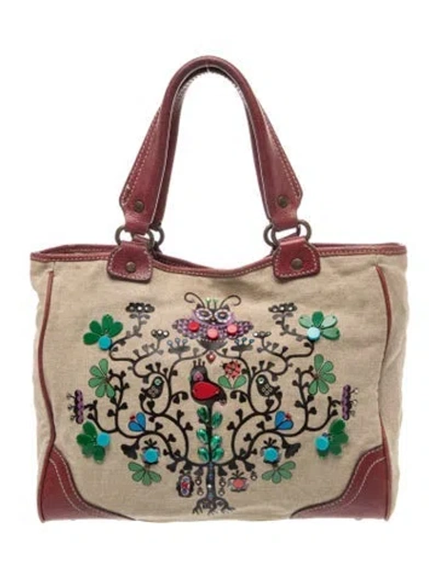 Pre-owned Cacharel Leather Shoulder Bag In Neutrals