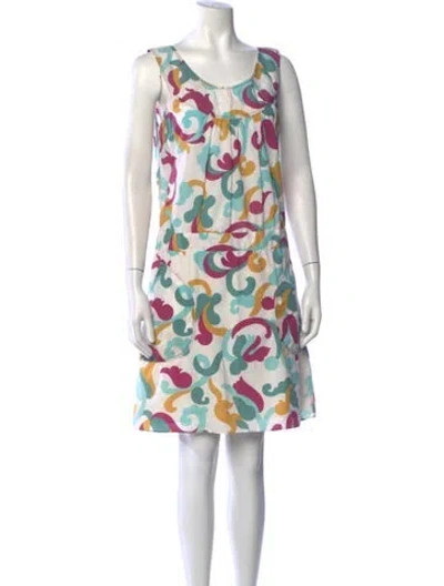 Pre-owned Cacharel Patterned Mini Dress In Neutrals