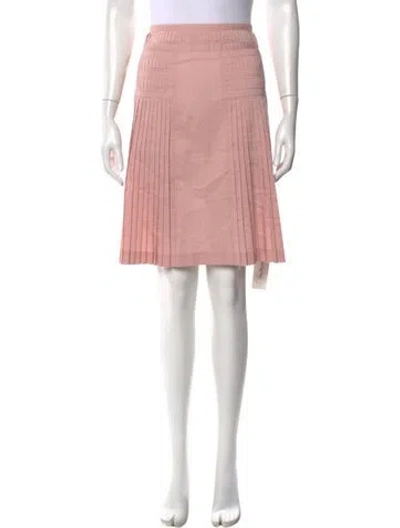 Pre-owned Cacharel Pleated Accents Knee-length Skirt In Pink