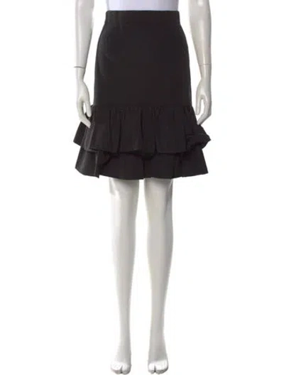 Pre-owned Cacharel Pleated Accents Mini Skirt In Black