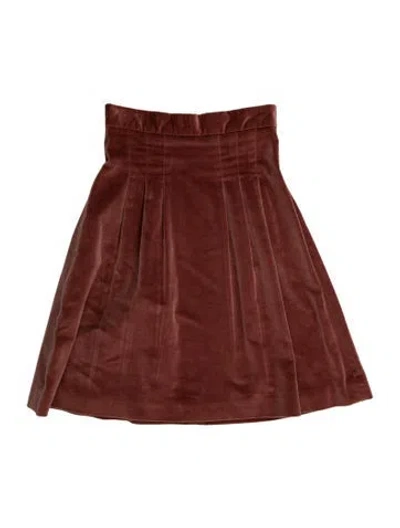 Pre-owned Cacharel Pleated Accents Mini Skirt In Red