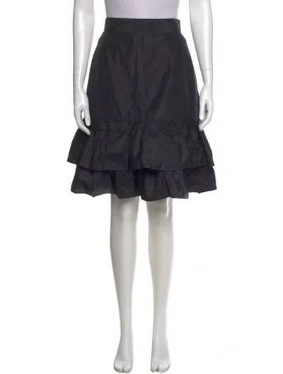 Pre-owned Cacharel Silk Knee-length Skirt In Black