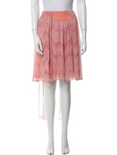 Pre-owned Cacharel Silk Knee-length Skirt In Pink