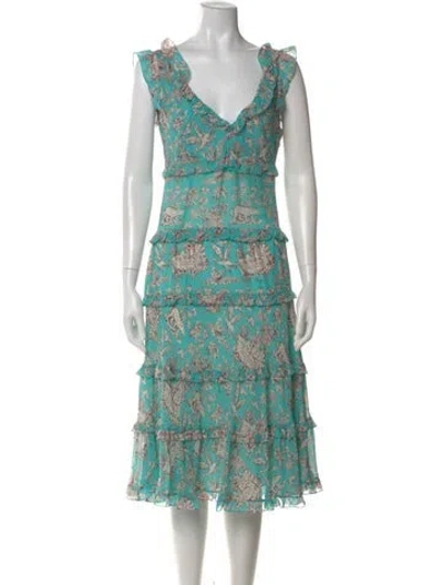 Pre-owned Cacharel Silk Midi Length Dress