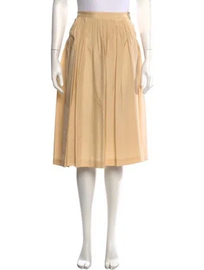 Pre-owned Cacharel Silk Midi Length Skirt In Neutral