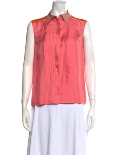 Pre-owned Cacharel Silk Sleeveless Top In Pink