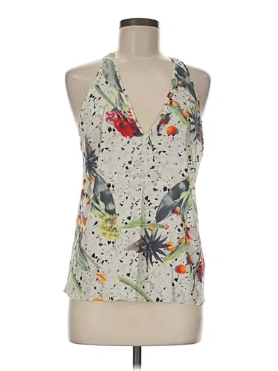 Pre-owned Cacharel Sleeveless Silk Top Gray Halter Neckline Tops