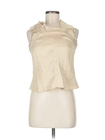Pre-owned Cacharel Sleeveless Silk Top Ivory Halter Neckline Tops