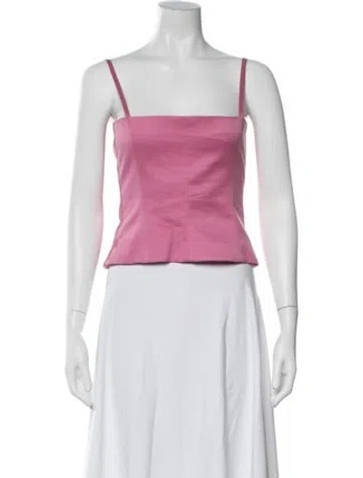 Pre-owned Cacharel Square Neckline Sleeveless Top In Pink