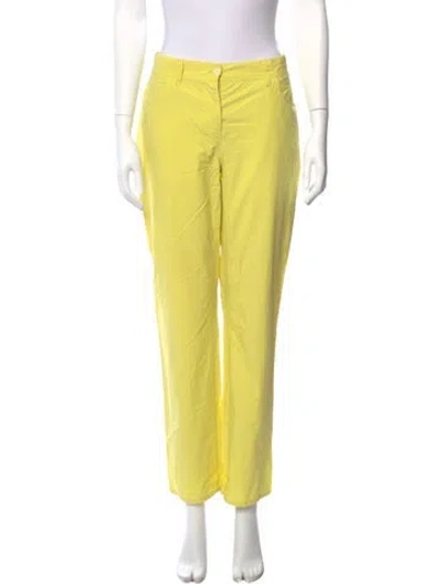 Pre-owned Cacharel Straight Leg Pants In Yellow