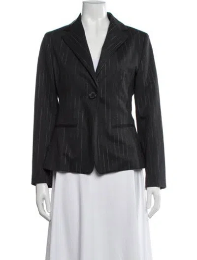 Pre-owned Cacharel Striped Blazer In Gray