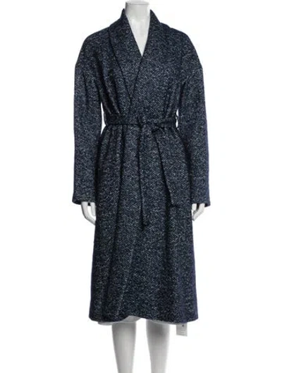 Pre-owned Cacharel Tweed Pattern Coat In Blue