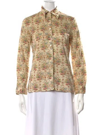 Pre-owned Cacharel Vintage Floral Print Top In Multi