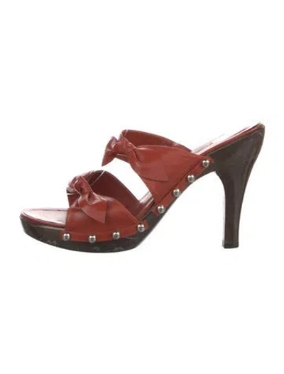 Pre-owned Cacharel Vintage Leather Sandals In Brown