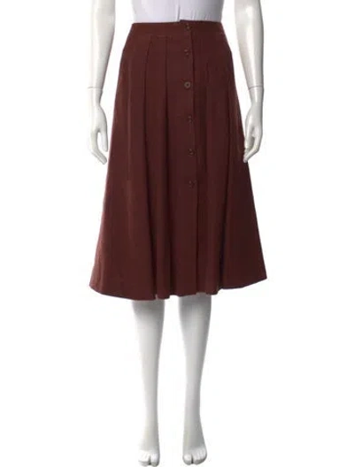 Pre-owned Cacharel Vintage Midi Length Skirt In Brown