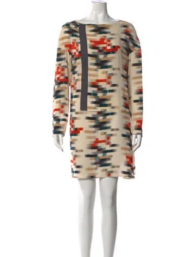 Pre-owned Cacharel Vintage Mini Dress In Neutrals