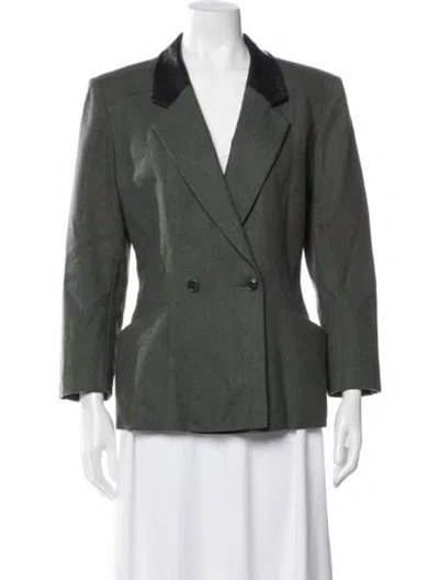 Pre-owned Cacharel Vintage Wool Blazer In Green