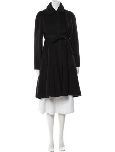 Pre-owned Cacharel Virgin Wool Fur Coat In Black