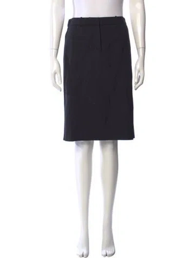 Pre-owned Cacharel Virgin Wool Knee-length Skirt In Grey