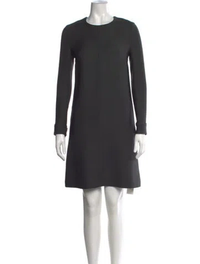Pre-owned Cacharel Virgin Wool Mini Dress In Grey