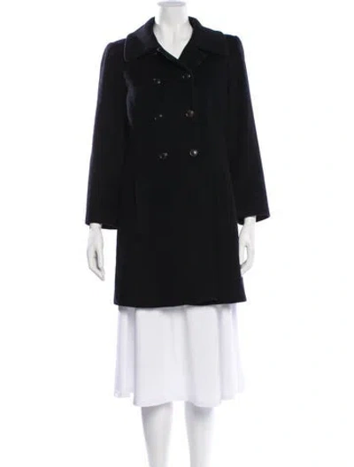 Pre-owned Cacharel Virgin Wool Peacoat In Black
