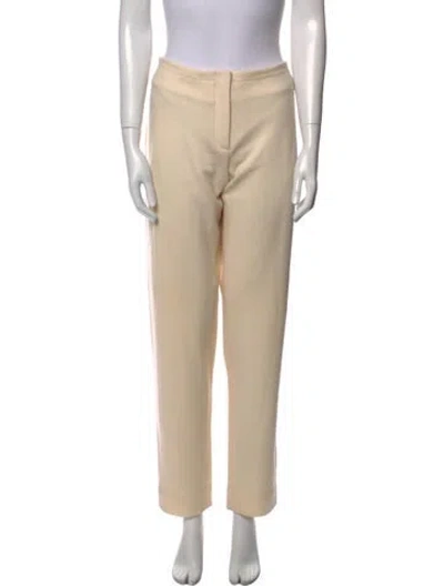 Pre-owned Cacharel Virgin Wool Straight Leg Pants In Neutral